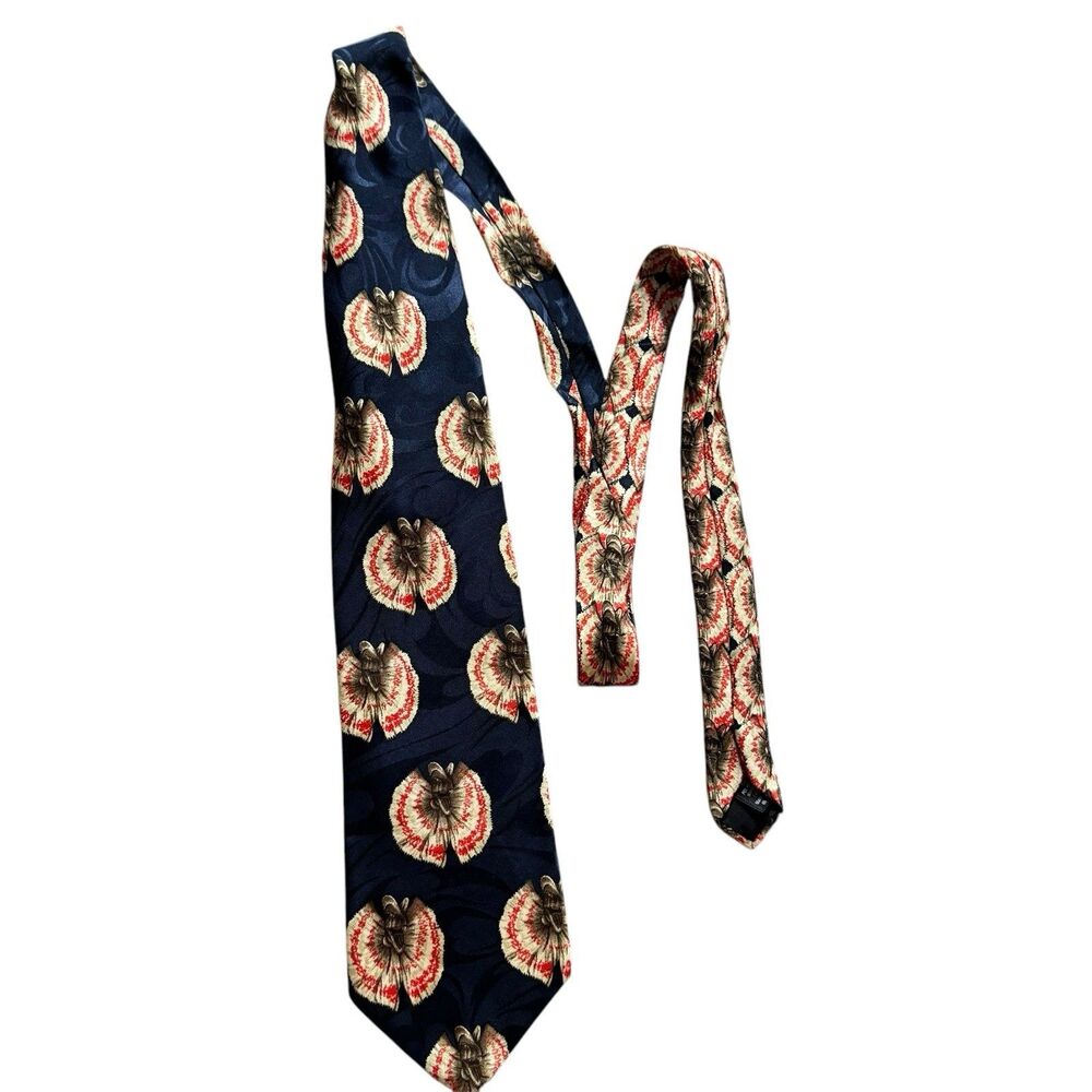 JURASSIC PARK Vintage Dilophosaur Tie 1993 Japan Lost World Dominion Blue Raptor
